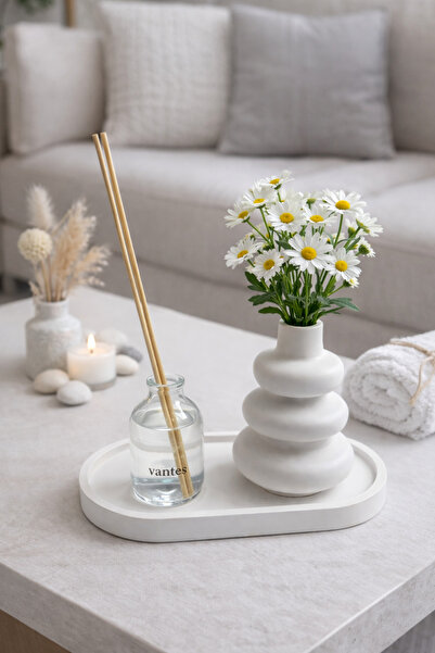 VANTES Decorative Plate and Powder Fragrance White