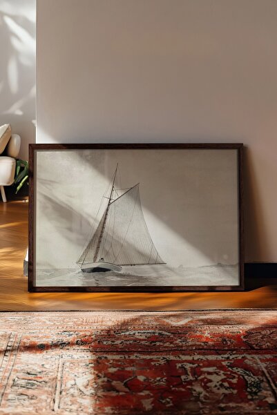 Postifull Vintage slika, poster u smeđoj ramovani, vintage zidni dekor