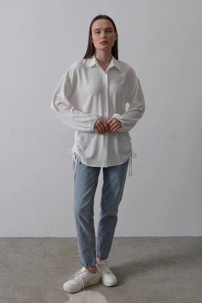 nedo7 Ayrobin Shirt with Piping Detail - White