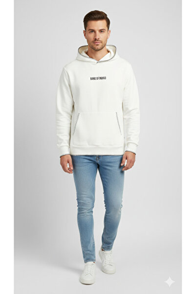 Band Of Indigo Men's White Long Sleeve Sweatshirt