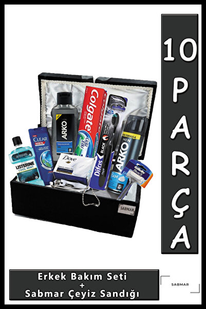 Arko Men Damat Çeyiz Seti Erkek Bakım Seti Damat Bohçası Nişan Bohça Seti Çey...