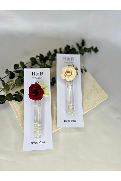 JUST DREAM Hediye Cam Sprey Şişe Kolonya (Gül Detay) Nişan/Nikah/Kına/Baby Sh...