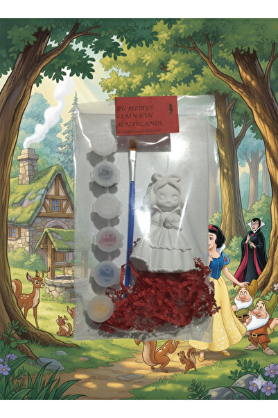 MELİKE'NİN HEDİYE DÜKKANI Taş boyama seti 1 adet prenses hediyelik