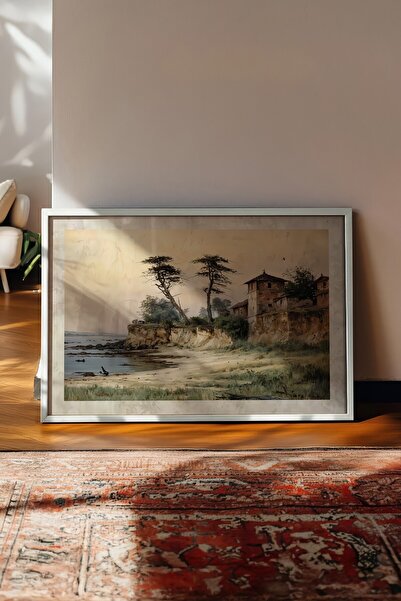 Postifull Tablou vintage, poster cu rama alba, decor de perete vintage