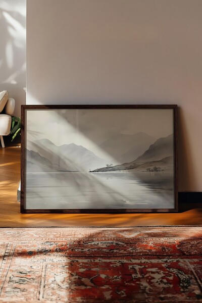 Postifull Tablou vintage, poster cu rama maro, decor de perete vintage