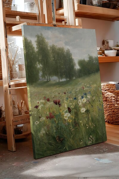 Postifull Tablou vintage, pictură pe pânză, decor de perete vintage