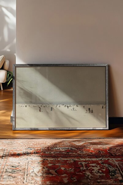 Postifull Vintage Tablo, Gümüş Çerçeveli Poster, Vintage Duvar Dekoru