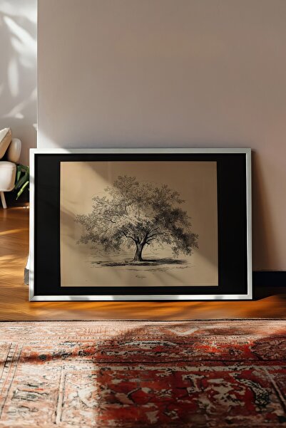 Postifull Tablou vintage, poster cu rama alba, decor de perete vintage