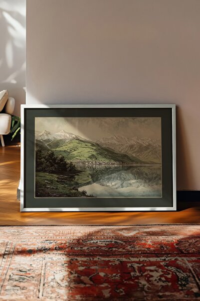 Postifull Tablou vintage, poster cu rama alba, decor de perete vintage