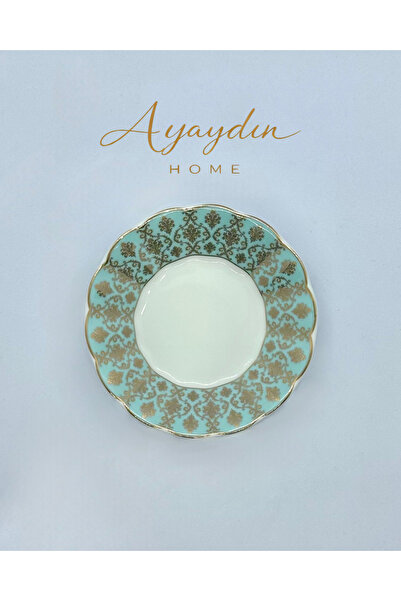 İpek Porselen Yeşil Desenli Çay Tabağı 12'li Set – AYAYDIN HOME