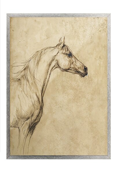 Postifull Tablou vintage, poster cu rama argintie, decor de perete vintage