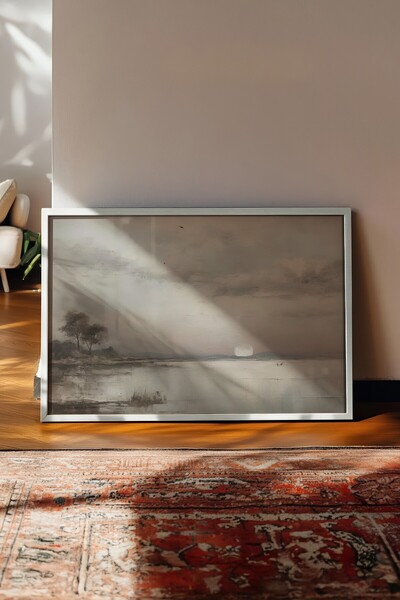 Postifull Tablou vintage, poster cu rama alba, decor de perete vintage