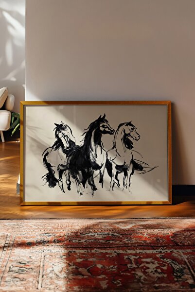 Postifull Tablou vintage, poster cu rama aurie, decor de perete vintage