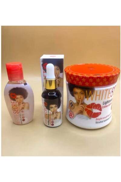 White secret مجموعة تفتيح البشرة: كريم + زيت + سيروم