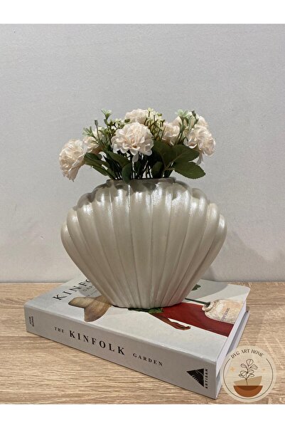 DygArtHome Ceramic Shell Vase (17X22 cm)