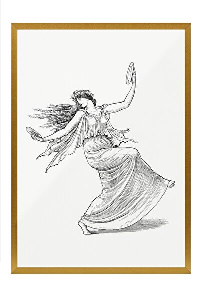 Postifull Tablou vintage, poster cu rama aurie, decor de perete vintage