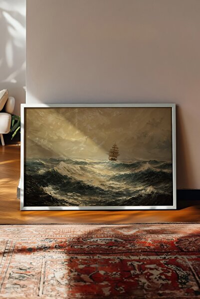 Postifull Vintage slika, poster u beloj ramovini, vintage zidni dekor