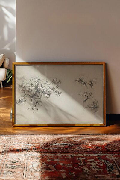 Postifull Tablou vintage, poster cu rama aurie, decor de perete vintage