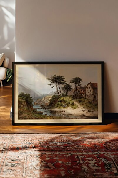 Postifull Tablou vintage, poster cu cadru negru, decor de perete vintage