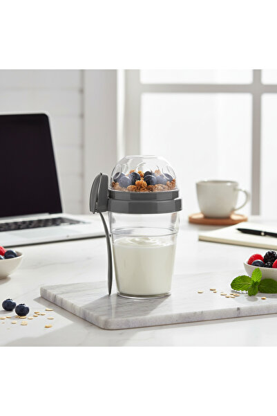 YAZICI Compartmented Yogurt Container 600 + 200 ml – Storage Container for Di...