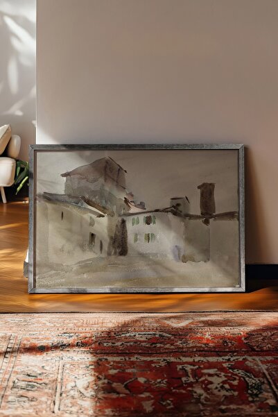 Postifull Tablou vintage, poster cu rama argintie, decor de perete vintage