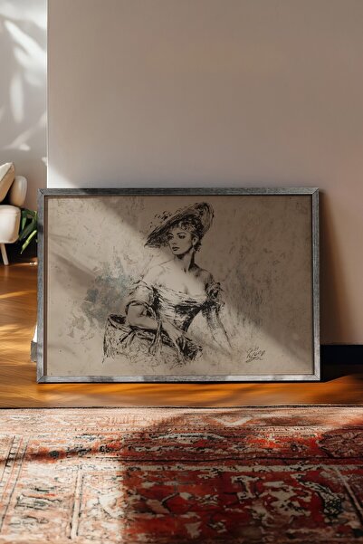 Postifull Vintage ζωγραφική, αφίσα με ασημένιο πλαίσιο, vintage διακόσμηση το...