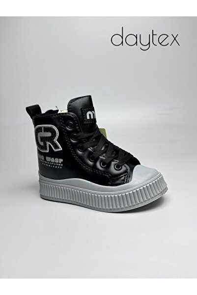 Daytex Black Silver High-Top Children's Boots |   Sporty Sneaker Style Baby S...