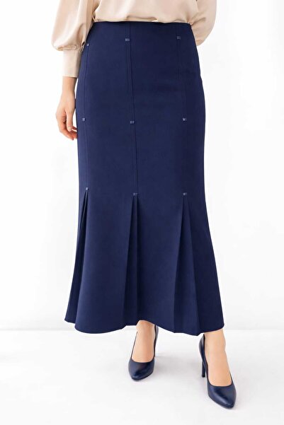 Butik Tesettür Büyük Beden Deri Detaylı Astarl 3 Pileli Portoriko Kumas Anne ...