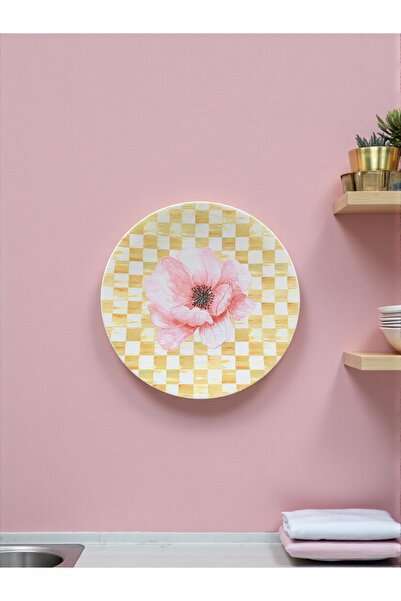 unique florya Σετ 2 Πιάτων Τοίχου με Μπλε Λουλούδια και Σχέδιο Πουλιών, Διακο...