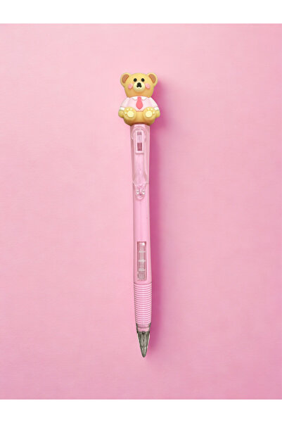 İthal Sevimli Ayıcık Kalem 0.7 uç Yandan Basmalı 1 adet çocuklar & yetişkinler
