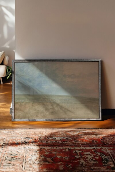 Postifull Tablou vintage, poster cu rama argintie, decor de perete vintage