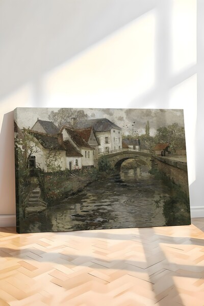 Postifull Винтидж картина, картина върху платно, винтидж декорация за стена