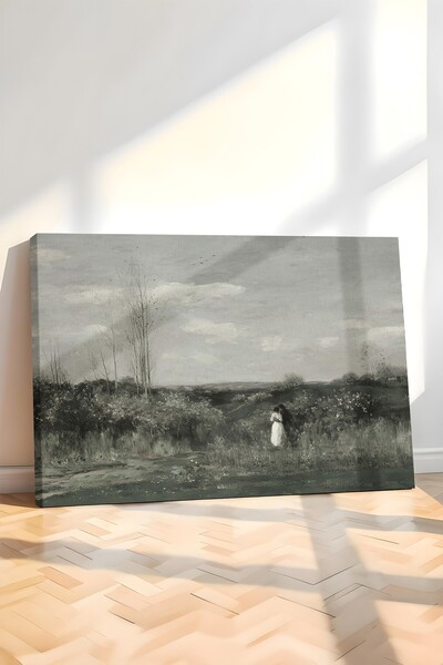 Postifull Винтидж картина, картина върху платно, винтидж декорация за стена