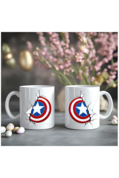 Çağlayan Reklam كوب كابتن أمريكا ثلاثي الأبعاد مطبوع