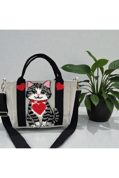 ozdesendesign Heart Cat Bag / Shoulder Bag / Crossbody Bag