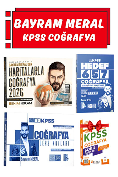 Panem Yayınları Benim Hocam Yayınları 2026 KPSS Bayram Meral Haritalarla Coğr...