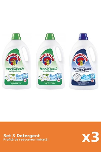 Chanteclair Set 3 Detergent Chanteclair: 2xMosc Alb, 1xClasic