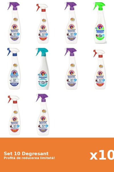 Chanteclair Set of 10 Chanteclair Degreaser: 2xWhite Musk, 3xMarseille, 2xLav...