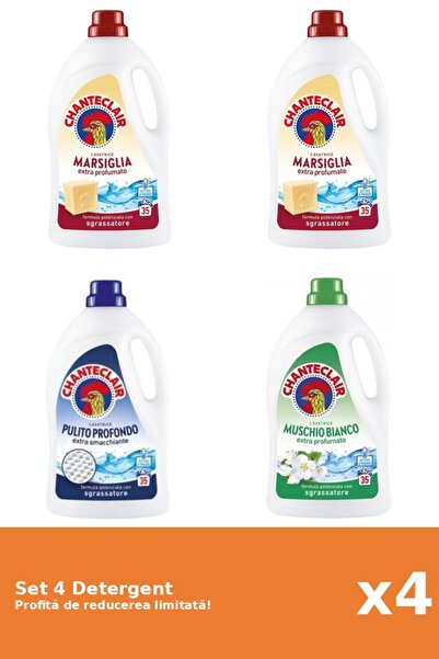 Chanteclair Set 4 Detergent Chanteclair: 2xMarsilia, 1xClasic, 1xMosc Alb