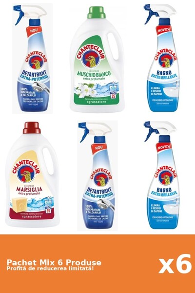 Chanteclair Set 6 Mix Chanteclair: 4 Anticalcar, 2 Detergent