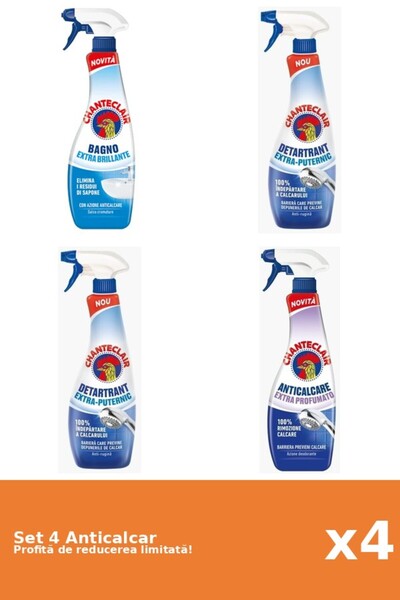 Chanteclair Set of 4 Chanteclair Anti-limescale: 1xClassic, 2xStrong, 1xScented