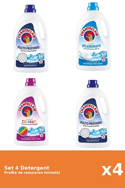 Chanteclair Set 4 Detergent Chanteclair: 2xClasic, 1xBicarbonat, 1xColor