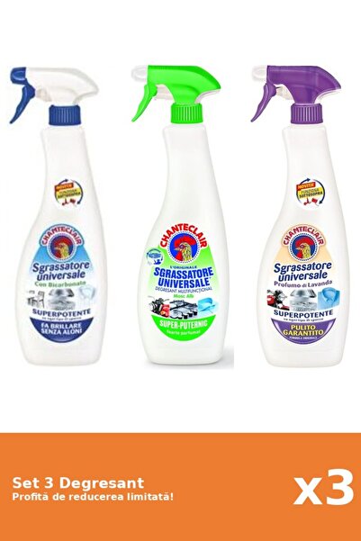 Chanteclair Set of 3 Chanteclair Degreaser: 1xBicarbonate, 1xLemon, 1xLavender