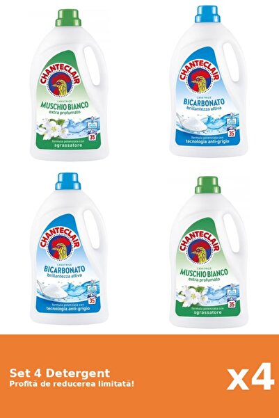 Chanteclair Set 4 Detergent Chanteclair: 2xMosc Alb, 2xBicarbonat