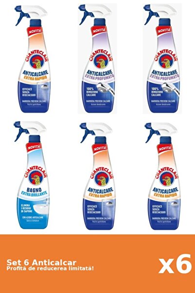 Chanteclair Set 6 Anticalcar Chanteclair: 3xRapid, 2xParfumat, 1xClasic