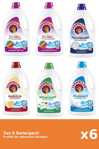 Chanteclair Set 6 Detergent Chanteclair: 2xColor, 1xClasic, 1xMarsilia, 1xMos...