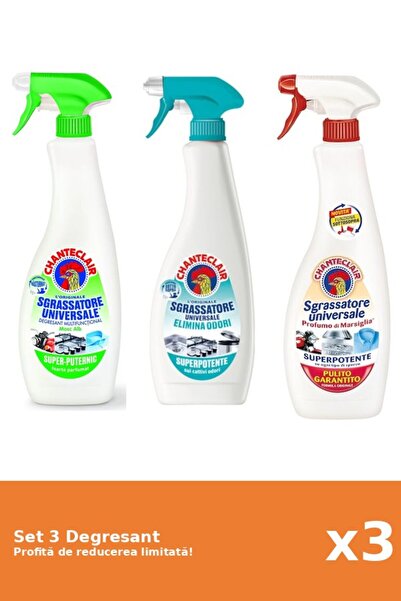 Chanteclair Set of 3 Chanteclair Degreaser: 1xLemon, 1xAntiOdor, 1xMarseille