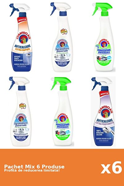 Chanteclair Set of 6 Chanteclair Mix: 2 Anti-limescale, 4 Degreaser
