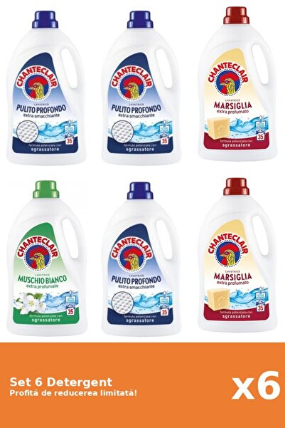 Chanteclair Set 6 Detergent Chanteclair: 3xClasic, 2xMarsilia, 1xMosc Alb