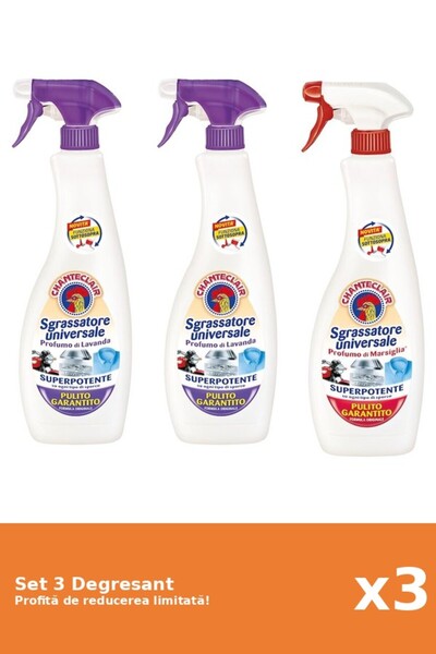 Chanteclair Set 3 Degresant Chanteclair: 1xLavanda, 1xMosc Alb, 1xMarsilia